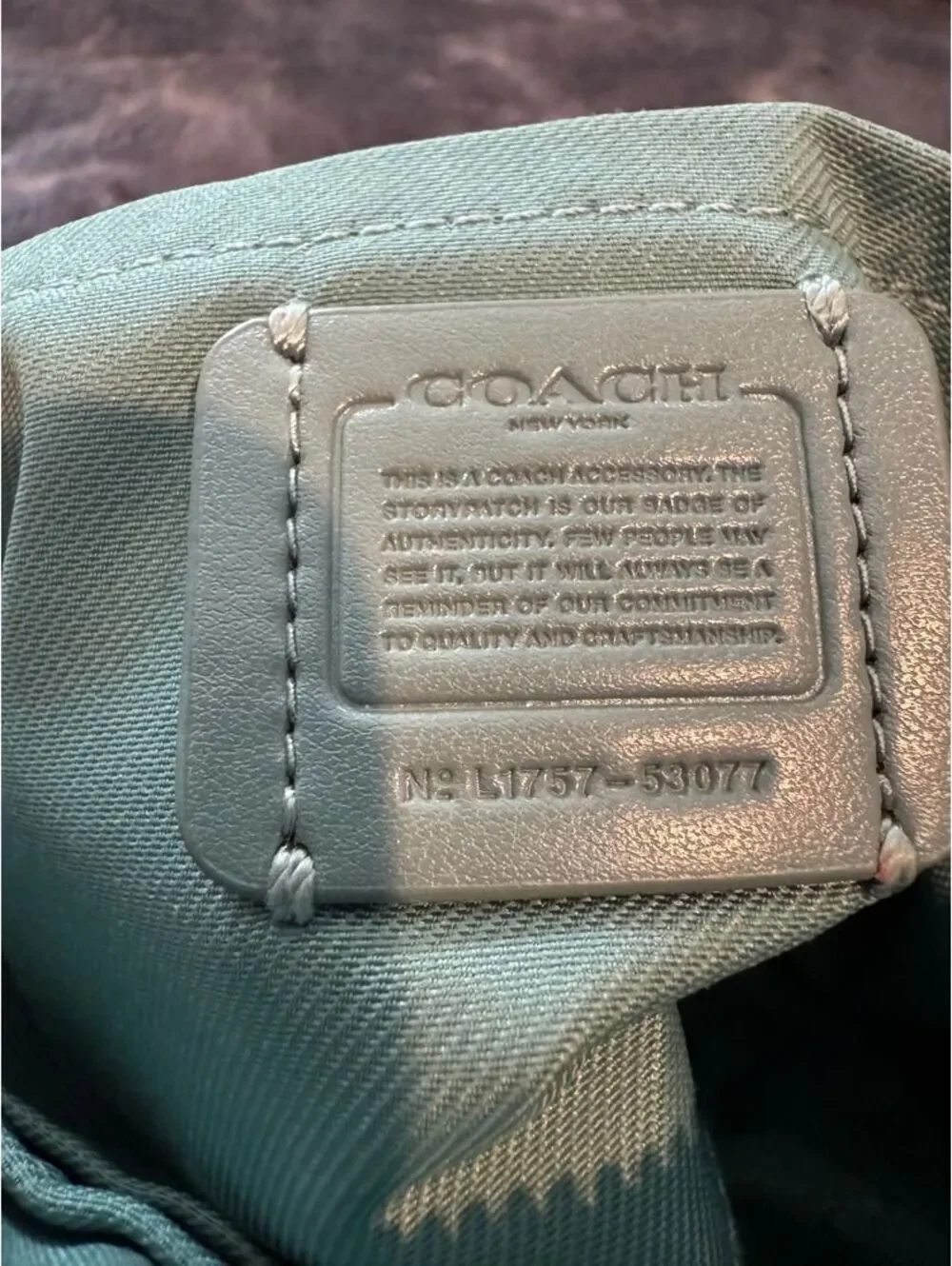 Coach Nolita 19 Peacock Teal Pebble Leather Wristlet Crossbody Bag F53077 NWOT